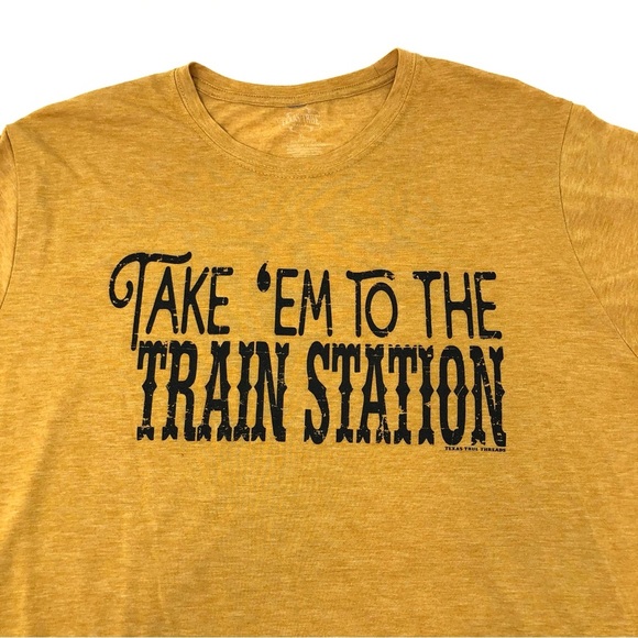 Texas True Threads Tee Yellowstone Rip Train Station T-shirt Size XL - Picture 3 of 7